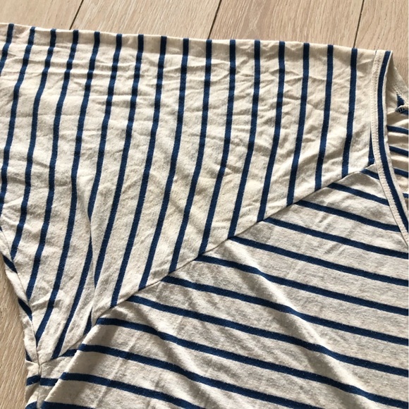 Billabong Dolman Sleeve Striped T Shirt in Blue & White Size L - Picture 12 of 13